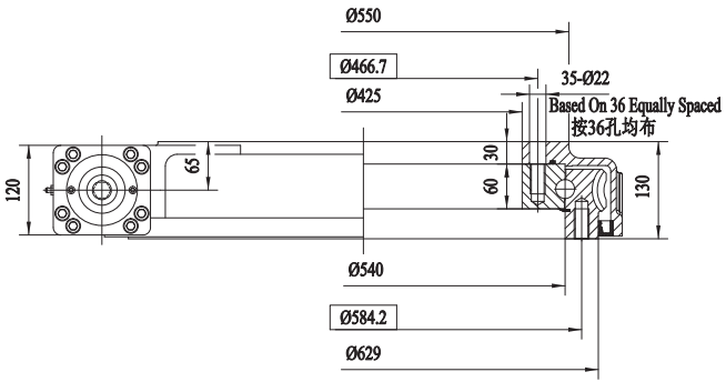 WE21回轉(zhuǎn)驅(qū)動圖紙